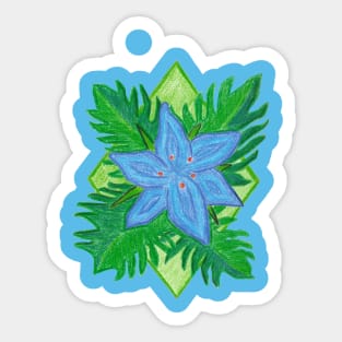 Angapo Emblem with Blue Background Sticker